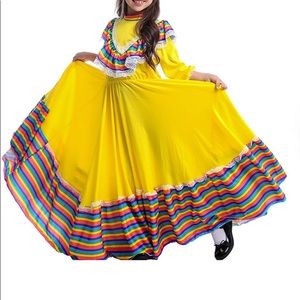 Mexican Girl Senorita Child Dress/Costume Yellow